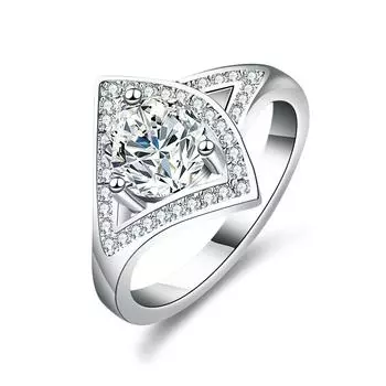 Кольцо с бриллиантом цвета D, муассанит, женское серебряное кольцо, маленькая юбка, веер, кольцо с бриллиантом, обручальное кольцо, обручальное кольцо, подарок для подруги 9