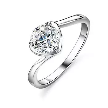 Кольцо с бриллиантом цвета D, женское серебряное кольцо в форме сердца, кольцо с бриллиантом в форме сердца, обручальное кольцо, обручальное кольцо, подарок для подруги 10