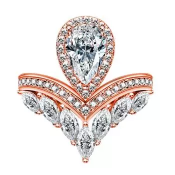 Кольцо с бриллиантом из вермикулита нового продукта