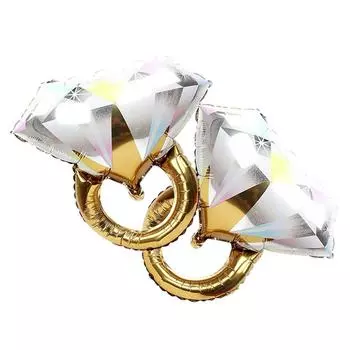 Кольцо с бриллиантом Воздушные шары из гелиевой фольги День святого Валентина Вечеринка Свадебные украшения День рождения