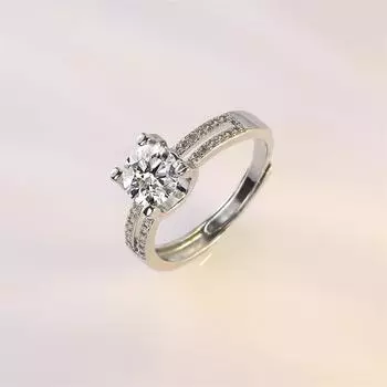 Кольцо с бриллиантом в один карат для девушек, серебро S925, модные кольца с муассанитом для мужчин и женщин, ювелирные изделия, подарок на годовщину дня рождения
