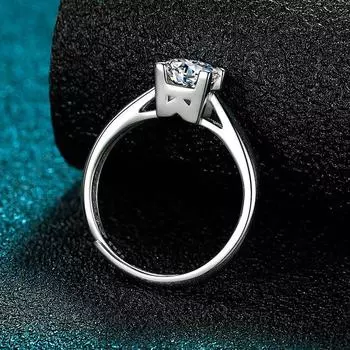 Кольцо с буквой W из серебра 925 пробы, модное кольцо с одним бриллиантом, пара бриллиантов, простое кольцо с четырьмя бриллиантами на голом теле opening adjustable