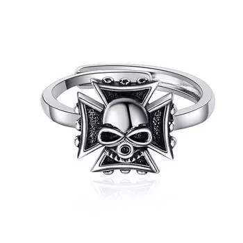 Кольцо с черепом в стиле ретро, модное, индивидуальное, властное, ожерелье, серьги, подарок на Хэллоуин