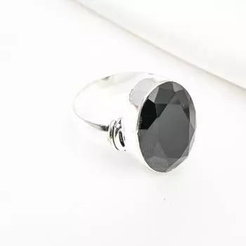 Кольцо с черной шпинелью, кольцо из чистого серебра 925 пробы, ювелирные изделия ручной работы с драгоценными камнями, подарки для жены, абсолютно новое кольцо 4 чёрный