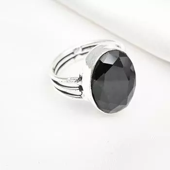 Кольцо с черной шпинелью, ювелирные изделия из цельного серебра 925 пробы с драгоценными камнями, кольцо ручной работы, на День памяти 4 чёрный