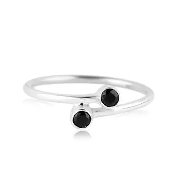 Кольцо с черным ониксом, кольцо из цельного серебра 925 пробы, кольцо ручной работы, кольцо с камнем по дате рождения, подарок для нее 6