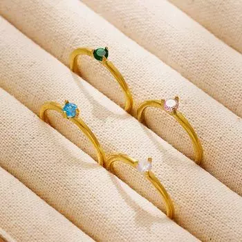 Кольцо с цветным вермикулитом, простое, легкое, роскошное, нишевое, золотого цвета, сокровище, титановое стальное кольцо, женское 8