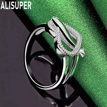 Кольцо с дельфином в форме сердца из стерлингового серебра 925 пробы и цирконием класса ААА, модное изящное свадебное украшение 8#