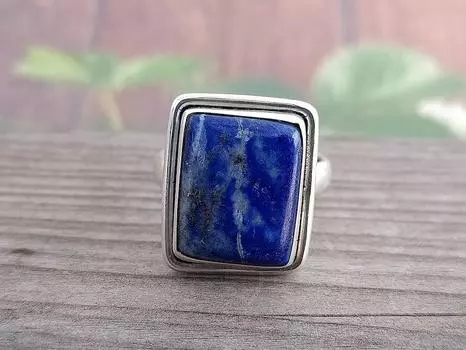 Кольцо с драгоценным камнем из лазурита, кольцо из твердого серебра 925 пробы, ювелирные изделия ручной работы, дизайнерское кольцо, подарок унисекс, рождественские украшения 6
