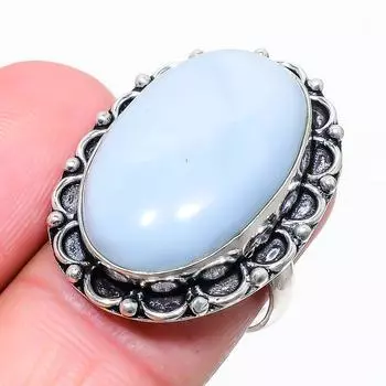 Кольцо с драгоценным камнем Owhyee Opal из стерлингового серебра 925 пробы, размер 8 v5s52 8 синий