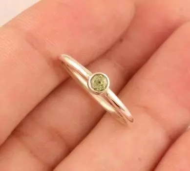 Кольцо с драгоценным камнем перидот, серебряное кольцо 925 пробы, женское кольцо, украшения с камнем, складывающееся кольцо, подарок маме 5