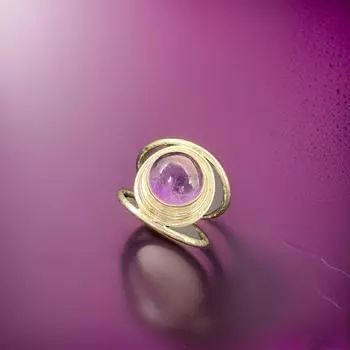 Кольцо с драгоценным камнем с аметистом, кольцо из стерлингового серебра 925 пробы, кольцо ручной работы, кольцо с камнем февраля, эффектное кольцо, кольцо ручной работы, кольцо для Водолея. 5 серебряный