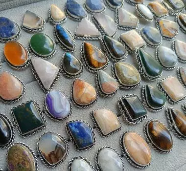 Кольцо с драгоценным камнем, Таинственный комплект колец, Таинственные кольца, Комплект ювелирных изделий, Набор колец, Кольцо с кристаллом, Массивное кольцо, Кольцо в винтажном стиле, Кольцо оптом 6 to 13 чёрный