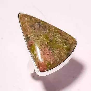 Кольцо с драгоценным камнем унакит, ручная работа, уникальный дизайн, свадебный подарок, ювелирное изделие 7,50 дюйма Z8B68