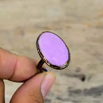 Кольцо с фосфосидеритом, медное кольцо, изготовленное методом гальванопластики, регулируемые кольца, антикварные ювелирные изделия, изготовленные методом гальванопластики, кольцо с драгоценным камнем для подарка, ювелирные изделия из меди ручной работы