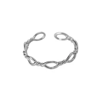 Кольцо с геометрическим изгибом в виде линии на осень и зиму, женственное, простое, темпераментное, регулируемое, открытое кольцо, аксессуары