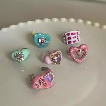 Кольцо с геометрическим рисунком медведя, открытое кольцо, нерегулярное эмалевое кольцо, модное дизайнерское кольцо с рисунком для женщин Style E