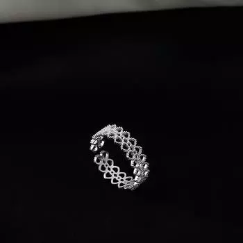 Кольцо с геометрической линией, женское, минималистичное, нишевое, дизайн, чувственное, открытое, указательный палец, легкое, роскошное, холодное, ветровое, кружевное кольцо