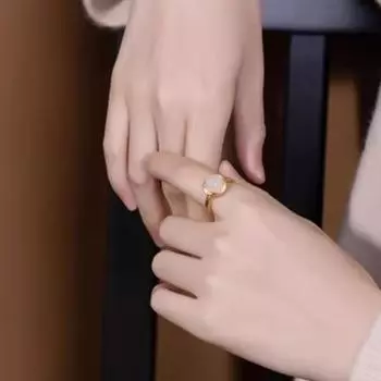 Кольцо с геометрической золотой пряжкой в китайском стиле, бусины, женское открытое кольцо зелёный