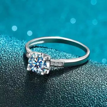 Кольцо с головой быка из серебра S925 пробы, женское, модное, с четырьмя когтями, двухрядное, с бриллиантами, модное, с микрозакрепкой, легкое, имитация бриллиантов на теле No. 5