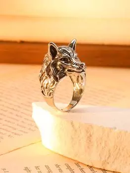 Кольцо с головой волка - Ретро стиль, Высококачественные мужские хип-хоп украшения Size 6