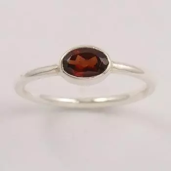 Кольцо с гранатом, серебряное кольцо 925 пробы, женское кольцо, кольцо с камнем, кольцо ручной работы, простое кольцо, кольцо на каждый день, подарок для мамы 6