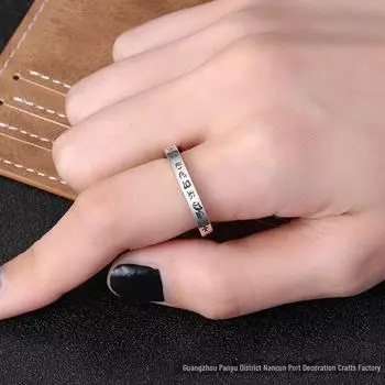 Кольцо с инициалом «Крокодил» с серебряным покрытием 925 пробы — невыцветающие украшения для пар Model 1: KL-JZ06926