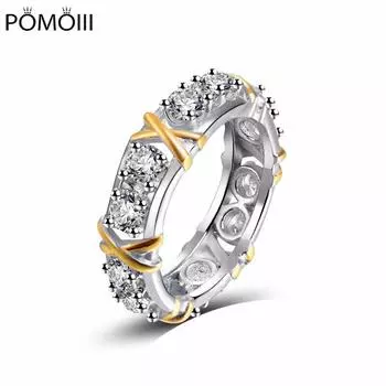 Кольцо с крестом и разделением цветов из стерлингового серебра 925 пробы для женщин, мужчин, свадеб, помолвок, вечеринок, модных украшений \Tydhr325 7