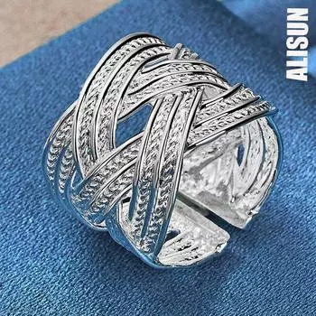 Кольцо с крестом из стерлингового серебра 925 пробы, модные свадебные украшения Opening