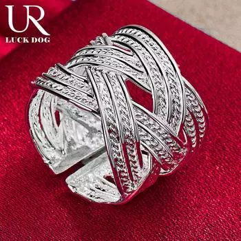 Кольцо с крестом из стерлингового серебра 925 пробы, модные свадебные украшения Opening