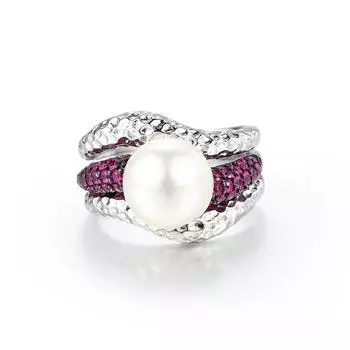 Кольцо с кристаллами пресноводного жемчуга, красного агата, аквамарина и халцедона, стерлинговое серебро 925 пробы, светлое роскошное высококачественное дизайнерское красочное кольцо с сокровищами 5