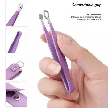 Кольцо с круглой головкой из нержавеющей стали, зажим для волос в носу, триммер для бороды и усов, машинка для стрижки бровей, пинцет для бровей, инструменты для стрижки Type1 серебряный