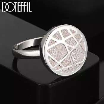 Кольцо с круглым цирконом AAA из стерлингового серебра 925 пробы, свадебные украшения 7#