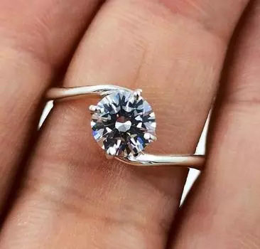 Кольцо с кубическим цирконом, кольцо с драгоценным камнем, дизайнерское кольцо ручной работы, штабелируемое кольцо, подарок для нее, модные украшения, серебро 925 пробы 5