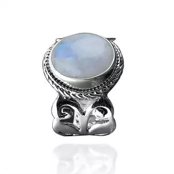 Кольцо с лунным камнем, кольцо из чистого серебра 925 пробы, кольцо с камнем по случаю рождения, подарок на День благодарения, серебряные украшения 6