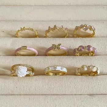 Кольцо с милой бабочкой, цветком, фиолетовым маслом, каплей, женское, нишевое, индивидуальное, высокое чувство, простое, универсальное, модное кольцо