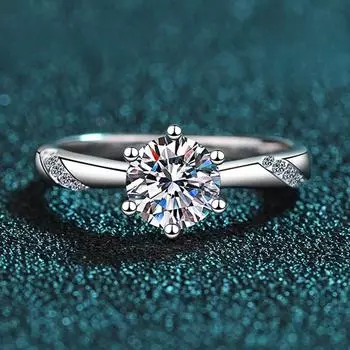 Кольцо с муассанитом 3 карата, 9 мм, стерлинговое серебро 925 пробы с позолотой 18 карат, обручальное кольцо с бриллиантом, ювелирные изделия для женщин 5