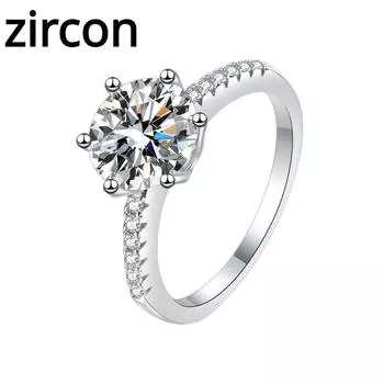 Кольцо с муассанитом цвета D 1 карат, женское кольцо, серебро 925 пробы, позолоченное кольцо pt950, модное обручальное кольцо с бриллиантом, обручальное кольцо, подарок для подруги 9