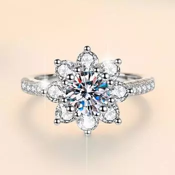 Кольцо с муассанитом цвета D 1/2 карата для женщин, кольцо из стерлингового серебра S925, обручальное кольцо, обручальное кольцо, подарок для подруги 9