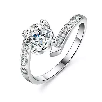 Кольцо с муассанитом цвета D S925, кольцо из стерлингового серебра с четырьмя когтями, классическое кольцо с бриллиантом, женское обручальное кольцо, предложение, кольцо с бриллиантом, подарок для подруги 10