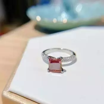 Кольцо с муассанитом цвета голубиной крови и красным бриллиантом огранки «русалка» весом 1,5 карата из стерлингового серебра 925 пробы, невеста помолвлена, роскошные ювелирные изделия 4.5