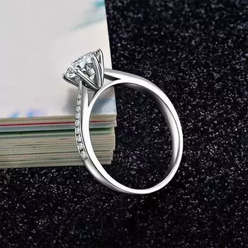 Кольцо с муассанитом для женщин, фиолетовое, розовое, красное, зеленое, желтое, с лабораторным бриллиантом, стерлинговое серебро 925 пробы, обручальные кольца, ювелирные изделия 9