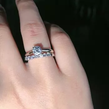 Кольцо с муассанитом Eternity 0,7 карата, цвет D, чистота, платиновое покрытие, обручальное кольцо из стерлингового серебра, муассанит, помолвочное кольцо