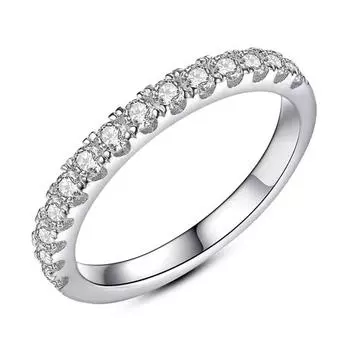 Кольцо с муассанитом и сертификатом, посеребренное обручальное кольцо, предложение, полированное, блестящее, на День святого Валентина US 5 золотистый