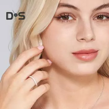 Кольцо с муассанитом и сертификатом, посеребренное обручальное кольцо, предложение, полированное, блестящее, подарок на день святого Валентина, украшение на палец невесты US 5 серебряный