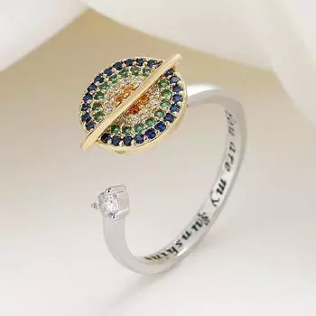 Кольцо с надписью «Тревога», гальваническое украшение