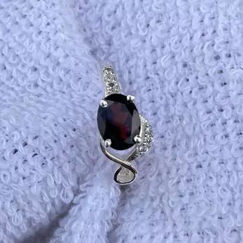 Кольцо с натуральным гранатом Кольцо с натуральным драгоценным камнем Январское кольцо с гранатом и драгоценным камнем Кольцо с красным гранатом Подарок для нее. 6 красный