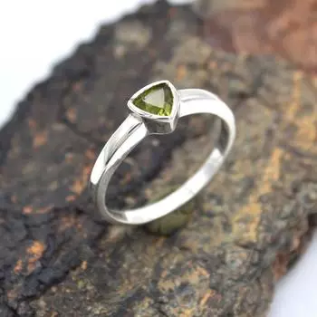 Кольцо с натуральным перидотом, серебряное кольцо ручной работы, кольцо из стерлингового серебра 925 пробы, женское кольцо, рождественский подарок 6 серебряный