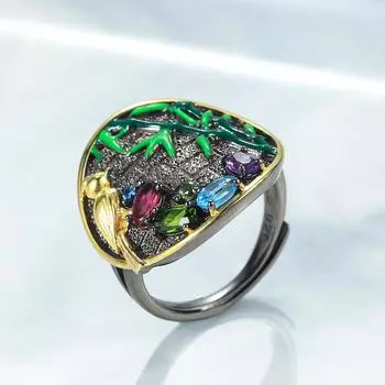 Кольцо с натуральным розовым гранатом, оригинальный дизайнерский браслет, серебро 925 пробы, прочный, дизайн кольца для женщин, нишевый дизайн 5