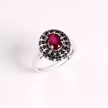 Кольцо с натуральным рубином для женщин из стерлингового серебра 925 пробы, легкое, роскошное, модное, изящное ювелирное украшение, подарок на годовщину помолвки US RING SIZE:7# красный